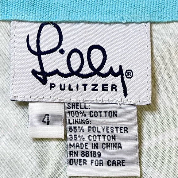 Lilly Pulitzer A-Line Skirt With Citrus Fruit Pattern & Side Zip Size 4 - Picture 7 of 10